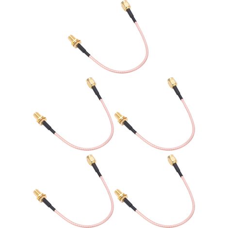 Kit de 5 câbles coaxiaux RF avec adaptateurs SMA mâle/femelle RG316 (1/5)
