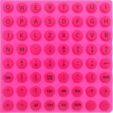 1 rehausseur de Touches de Clavier pour Ongles Longs, idéal pour la Frappe et Les Jeux Touches en Silicone Autocollantes avec Symboles et caractères alphanumériques pour claviers (1/5)