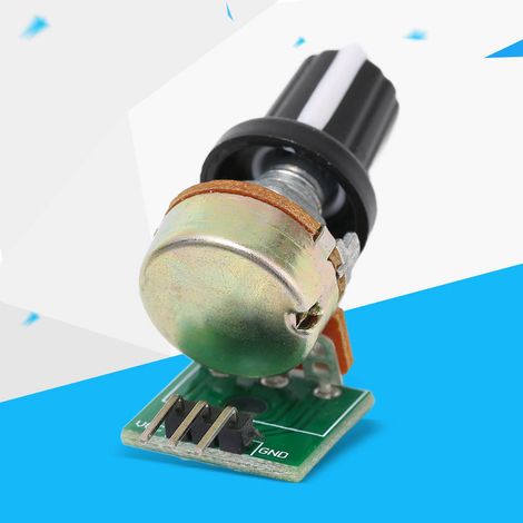 Module Potentiomètre 10K Réglable, Résistance Variable Analogique Sortie 0‑5V, Module Rotatif Monotour