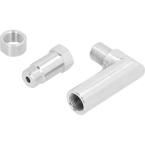 Compatible avec 3 adaptateurs de capteur d'oxygène ferreux O2 M18x1,5 de 45 mm avec câbles d'extension, kit d'accessoires automobiles 3 pièces. (1/4)