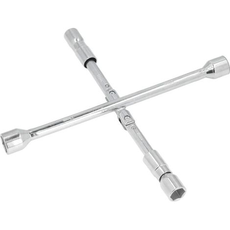 Clé Phillips à quatre voies de 14 pouces, en acier à haute teneur en carbone, pliable à 180°, adaptée à la réparation automobile. (1/3)