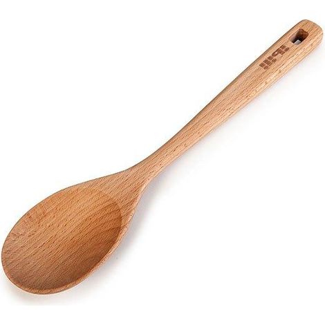 Ibili Runder Holzlöffel Natur 30 cm Klassisch