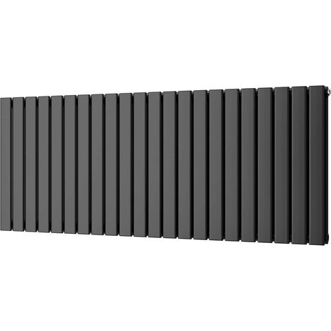 Typhoon - Black Horizontal Radiator H600mm x W1496mm Double Panel (1/3)