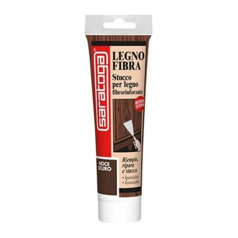 Stucco per legno fibrorinforzato in pasta inodore 125 ml Saratoga Noce Scuro