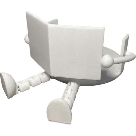 Porte-papier toilette unique imprimé en 3D « Reading Scroll Companion », pour une touche ludique dans votre salle de bain. Convient à toutes les salles de bain. (1/5)
