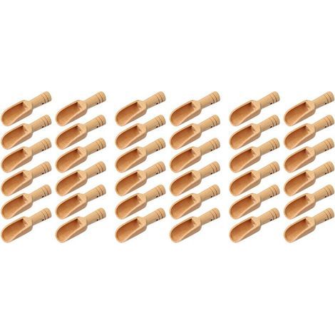 Petite Cuillère en Bois Cuillère à Lait en Poudre Bois Sel en Poudre Cuillère à Mesurer Thé Café Assaisonnement Cuillère en Bois (36 Pièces) (1/4)