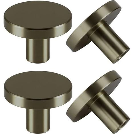 Runde Türgriffe aus Messing für Möbel mit einem Loch, Schiebegriff für Schubladen, Schränke, Möbel, Türen, Dekoration (Bronze, 20-25 mm) (1/4)
