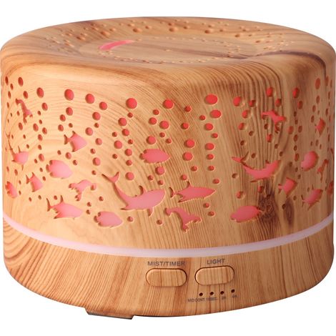 Diffuseur d'huiles essentielles ultrasonique, humidificateur brume aromathérapie, prise UE 110-240V, nébuliseur parfumé pour maison. (1/5)