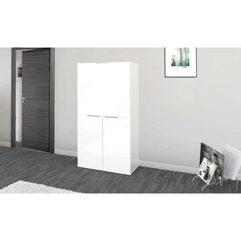 Web Furniture Scrivania Dalia Bianco Lucido - Design Moderno 140x70 cm (1/10)