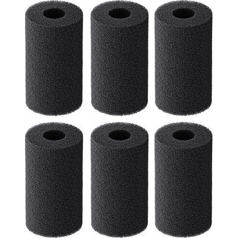 Set of 6 Aquarium Filter Sponges, 2 cm Diameter, Anti-suction Foam, For Fish Tank Pre-filter (1/5)