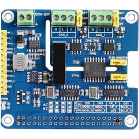 Isolierte 2-Kanal-CAN-SPI-Bus-Erweiterungsplatine für