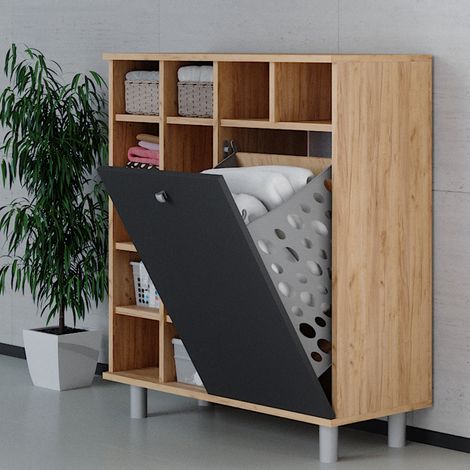 Badschrank Fynn, Anthrazit, 78.4 x 91.6 cm, Vicco