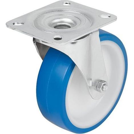 KIPP Lenkrolle ohne Feststellsystem Ø 125 x 40mm Thermoplast Hygienebereich (1/2)