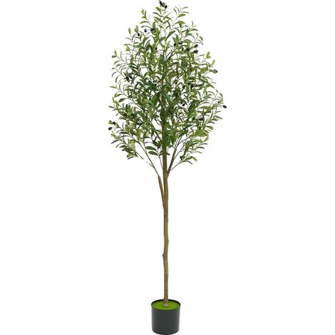 Olivo artificial, resistente a los rayos UV, apto para interiores y exteriores, 180 cm. (1/2)