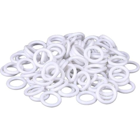 100 weiße römische Spitzen, Zubehör für den Einzelhandel: 138MM weiße Gardinenschlaufen, Kordelzugschlaufen, Ersatzteile. (1/5)