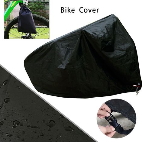 LAN Bordure noire argentée190TS : 1,7 0,6 0,85 Housse de vélo en taffetas de polyester 190T, résistante à la poussière et aux UV. (1/5)