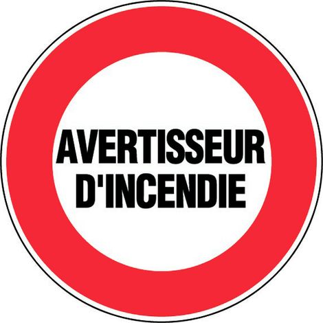 Panneau Avertisseur d'incendie - Rigide Ø180mm - 4040035