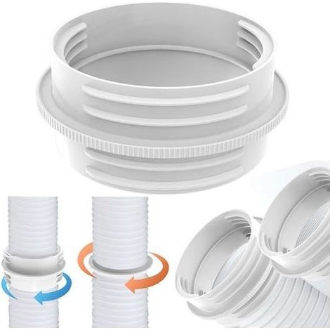 Adaptateur Tuyau Climatiseur Mobile Blanc, Raccord Tuyau Climatiseur Mobile 130 150mm, Kit Evacuation Climatiseur pour d'Évacuation Ca (1/4)