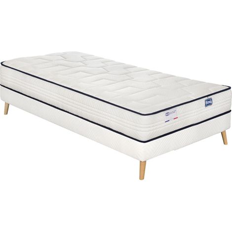 Ensemble L'INTEMPOREL, matelas ressorts ensachés 90x190, extra ferme, H24 + sommier (1/3)