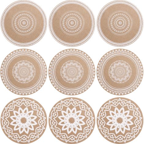 Set De Mesa Redondo - 38 Cm - Tejido Duradero - Lavable Y Resistente Al Calor - Para Cocina Comedor Y Fiestas - 9 Unidades (1/5)