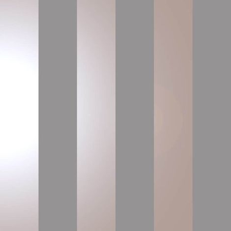 Bold Stripe Grey Rose Gold Metallic Shimmer Wallpaper Feature Holden Decor (1/2)