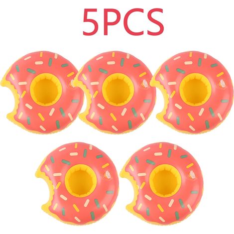 (5) Porte-boissons flottants pour piscine, flotteurs gonflables, adaptés aux fêtes à la piscine.