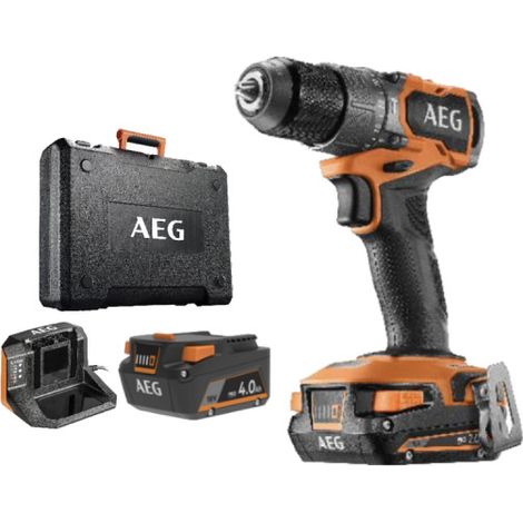 Trapano avvitatore AEG 18V Brushless - Batterie da 4,0Ah e 2,0Ah - Caricabatterie - BSB18SBL2-X02