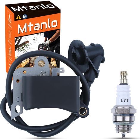 Bobine d'allumage avec bougie L7T pour Scie de coupe Stihl TS400 TS460 51 55 61 66 261 262 Débroussailleuse (1/5)