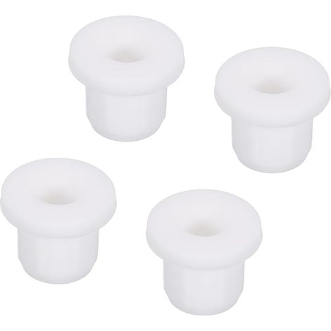 T-Shape Cable Grommets Diameter Installation 10 mm, ID 6 mm, Height 11 mm Wire Cover Washer Rubber Flexible Hole Plugs for Cable Holes, White (1/5)