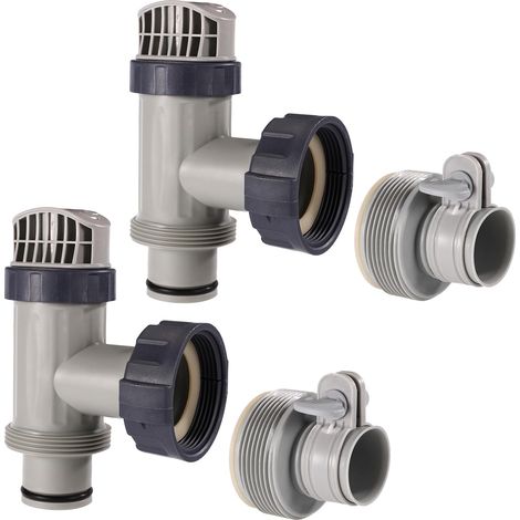 Vanne à Piston et Adaptateurs Tuyau Type B Compatibles avec Pièces Piscine, Remplacement Vanne Plongeuse Accessoires Pratiques Support Tuyau Piscine Hors Sol (1/5)