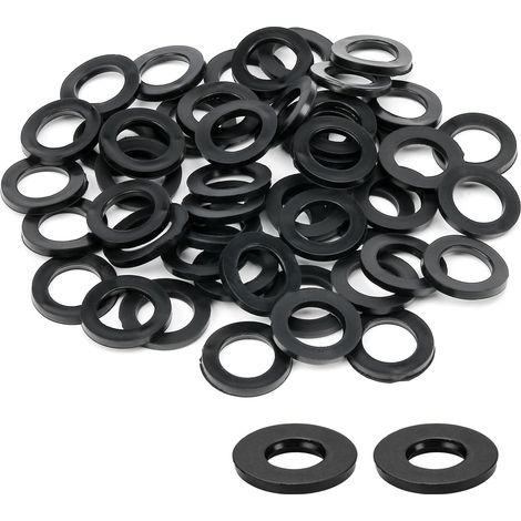 Lot 50 Joints Caoutchouc, Rondelles Plates et Toriques, 15x23x2.5mm, Kit Assortiment Noir pour Réparation Robinet, Plomberie, Tuyau, WC et Pommeau de Douche (1/5)