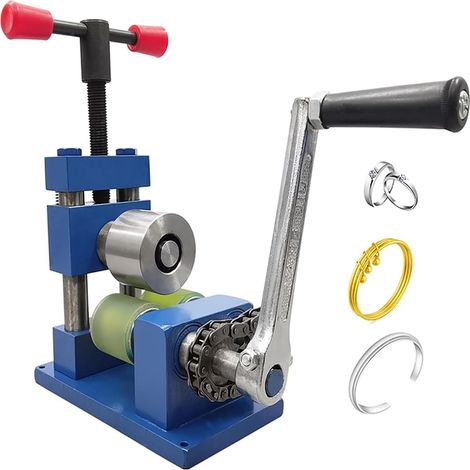 cintreuse manuelle Machine à cintrer les bracelets à manivelle, machine de formage de rouleaux manuelle, machine de laminage de presse à bijoux en or et en argent à faire soi-même (1/5)