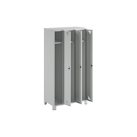 Taquilla Bremen  3 secciones  gris luminoso  anchura 900 mm (1/3)