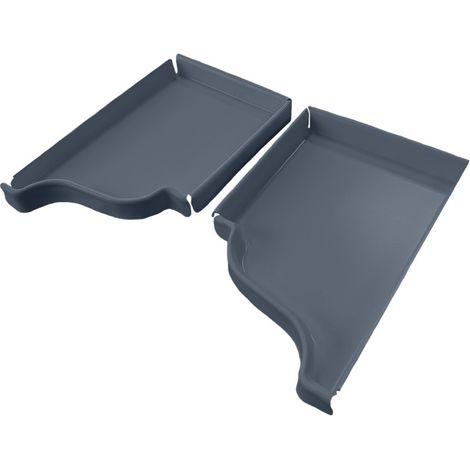 Fond de gouttière (paire) gris anthracite corniche G300 - ALUHOME