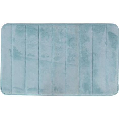Tappeto bagno 100% poliestere 50x90 acquamarina antiscivolo Memo (1/4)