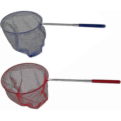 Lot de 2 sacs pour épuisette de pêche d'extérieur, filet de pêche télescopique en acier inoxydable (1/4)