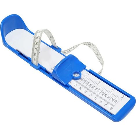 Schuhmaß-Werkzeug, Fußmaß für den Familiengebrauch – ABS-Lineal 80–200 mm für die richtige Schuhgrößenauswahl (blau) (1/5)
