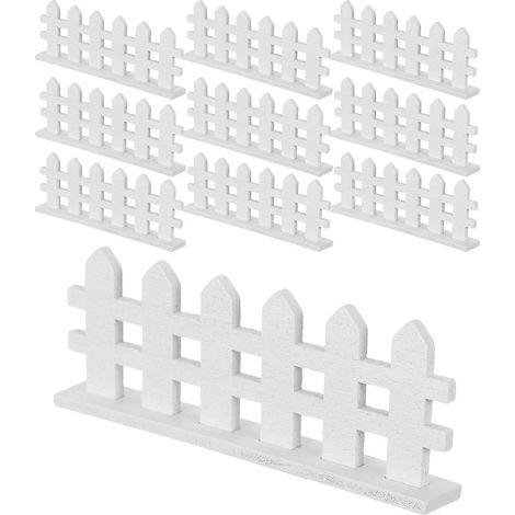 Clôture miniature en bois blanc pour décoration de bonsaï, kit de 48 pièces à monter soi-même (1/5)