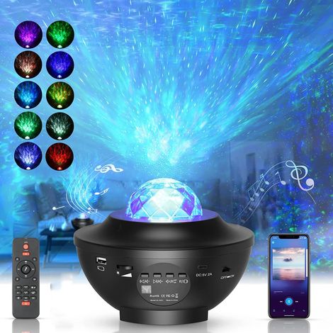 Veilleuse onirique Symphonie, Projecteur Galaxie Vagues Océaniques avec Haut-parleur Bluetooth pour Chambres Romantiques (1/5)