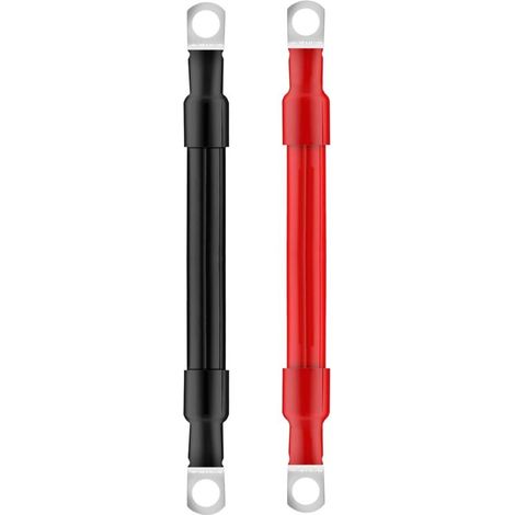 Cable Batterie Voiture 30cm Cable Onduleur de Batterie 2AWG 12V Cable de Batterie avec M10 Cosses à illets pour Camion Auto Moto Marine Solaire Rouge et Noir 2 Pièces (1/5)