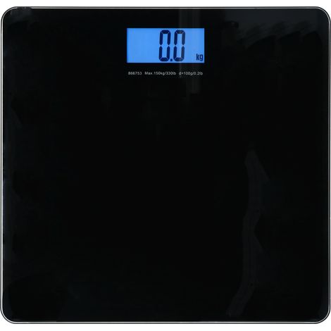 JVD - Balance Eclat Noir  Balance hôtel 180 kg, verre 6 mm, écran LCD KG/LB. - Matériel professionnel (1/2)