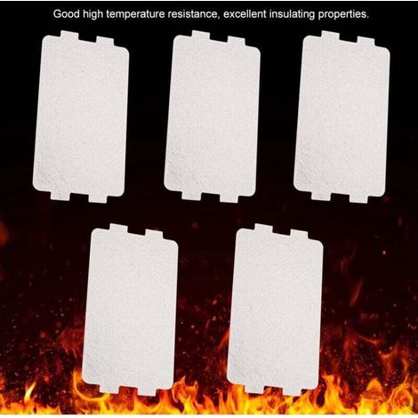 5 Pièces de Rechange Pour Four à Micro-Ondes, Mica Feuille Couvercle de Guide d'ondes Hyperfréquences, Utilisation universelle des Micro-Ondes (4.6 x 2.5 pouces) (1/4)