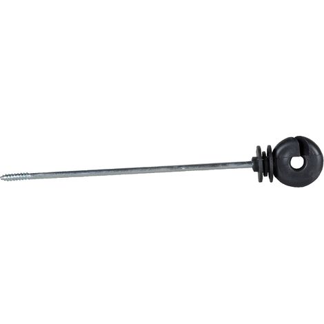 Beaumont – Lot de 10 isolateurs annulaires écarteurs droits – Longueur tige 23 cm – Ø max 6 mm – À visser pour clôture électrique