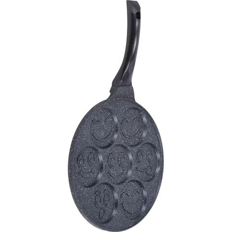 Antihaftbeschichtete Hamburgerpfanne, Spiegeleiform, induktionsgeeignet, Smiley-Gesichtsform (1/5)