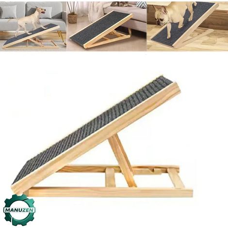 Manuzen Escalier Pour Chien En Bois Réglable Antidérapant Pliable (1/3)