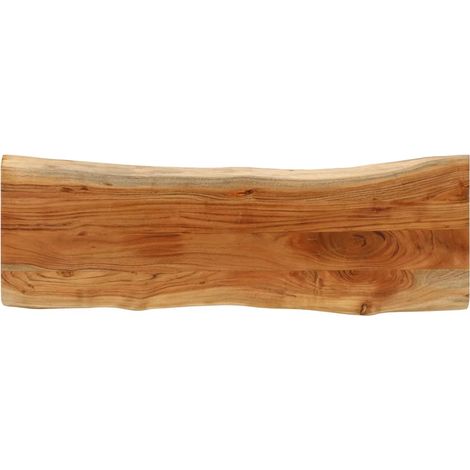 Tischplatte 110x40x3,8cm Rechteckig Massivholz Akazie Baumkante