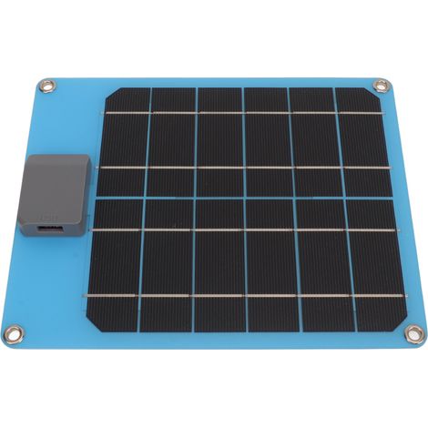 5W 5V monokristallines Solarpanel, Stromgenerator, Batterieladegerät-Set für Auto, Boot, Anhänger, Wohnmobil (Blau) (1/5)