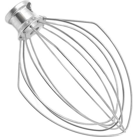 Batidor de acero inoxidable K45WW para KitchenAid, cabezal batidor de huevos, batidor de 6 varillas, para batidoras KitchenAid de cabezal inclinable, K45SS, KSM75, KSM95, KSM150PS, KSM152PS y KSM155GB (1/4)