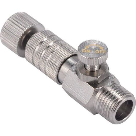 Adaptateur de déconnexion rapide pour pistolet, 1/8" avec vanne de régulation pour compresseur d'air et tuyau de pistolet (1/5)