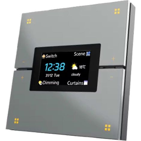 Tuya intelligentes multifunktionales Zentralbedienfeld, ZigBee-kompatibel und grau. (1/5)